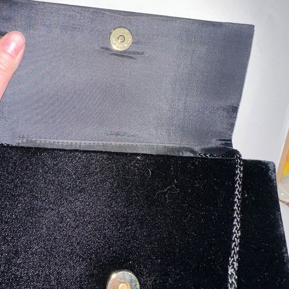 Vintage Black Beaded & Pearl Evening Clutch – Elegant Crossbody Formal Purse - Picture 4 of 4